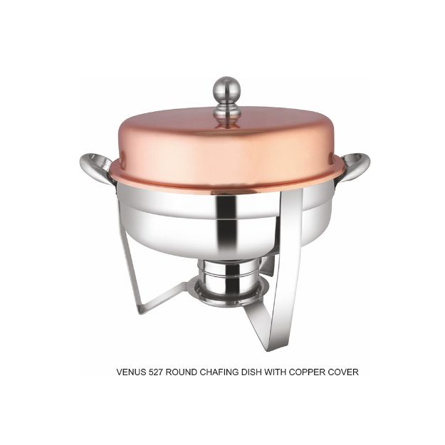 Picture of VENUS 526 ROUND CHAFING DISH WITH COPPER COVER 3L