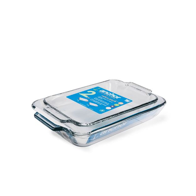 Picture of ANCHOR HOCKING 827610BL11 BAKE DISH 2PCS VALUE PACK, 3L/2L
