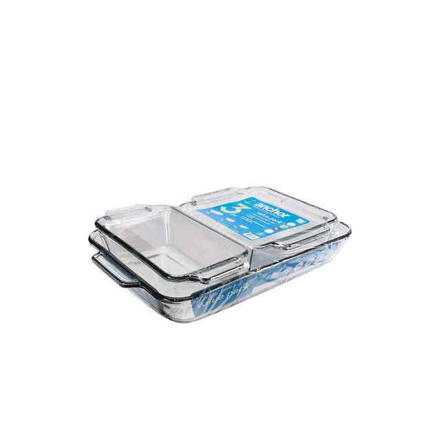 Picture of ANCHOR HOCKING 683150BL5 BAKE SET, 3PCS VALUE PACK, 5L/2L/1.5L
