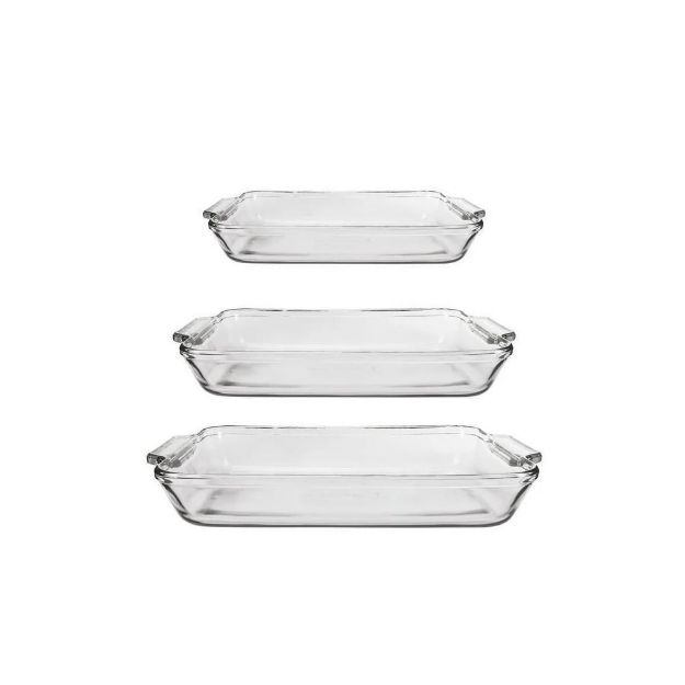 Picture of ANCHOR HOCKING 812350BL11 BAKE DISH, 3PCS VALUE PACK, 5L/3L/2L