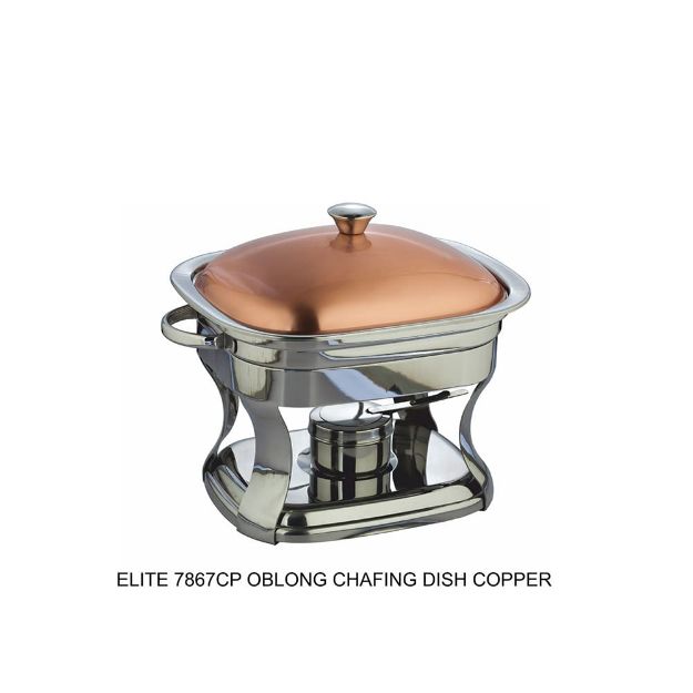 Picture of ELITE 7867CP OBLONG CHAFING DISH 4.5L COPPER