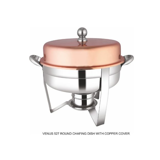 Picture of VENUS 528 ROUND CHAFING DISH WITH COPPER COVER 7L