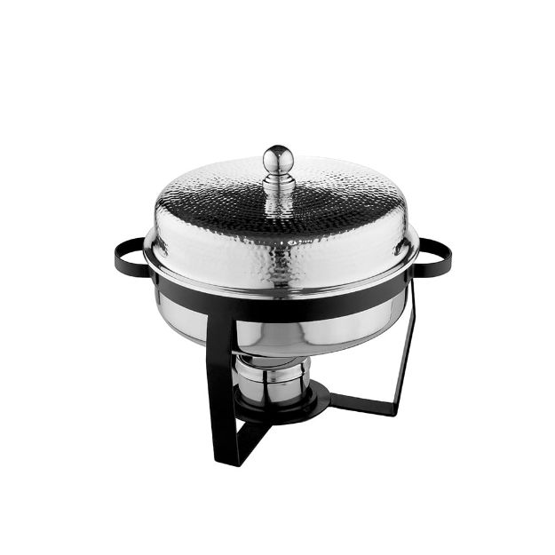 Picture of VENUS 527WSH ROUND CHAFING DISH STAINLESS STEEL HAMMERED 3L