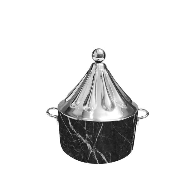 Picture of VN 6001BL PETAL HOTPOT 2L BLACK/STAINLESS STEEL