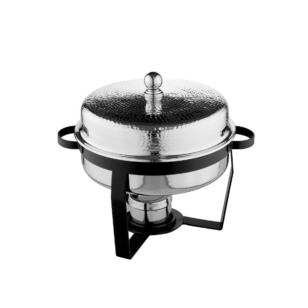 Picture of VENUS 526WSH ROUND CHAFING DISH STAINLESS STEEL HAMMERED 2L
