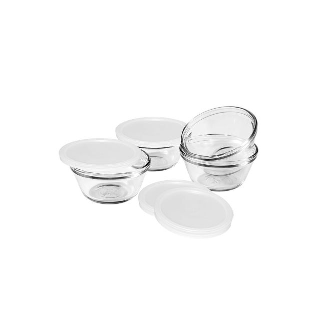 Picture of ANCHOR HOCKING 80381L11 CUSTARD CUPS WITH LID 8PCS 