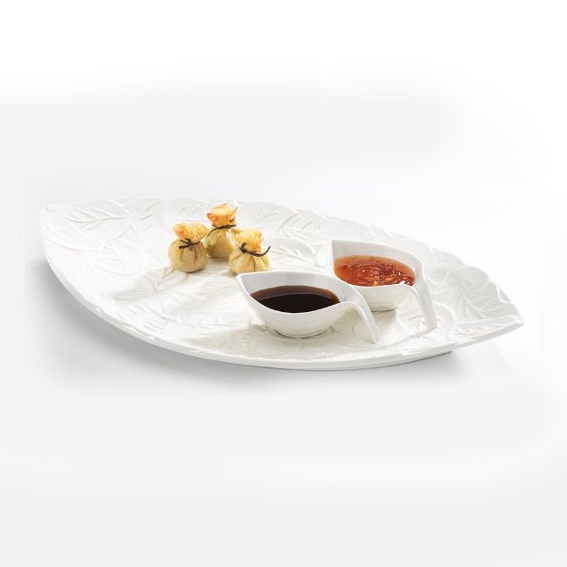 Picture of SYMPHONY 3843 NATURE PLATTER & DIP BOWL SET
