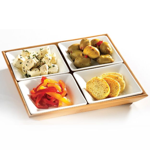 Picture of SYMPHONY 4399 BAMBOO SQUARE 5PC SERVING SET