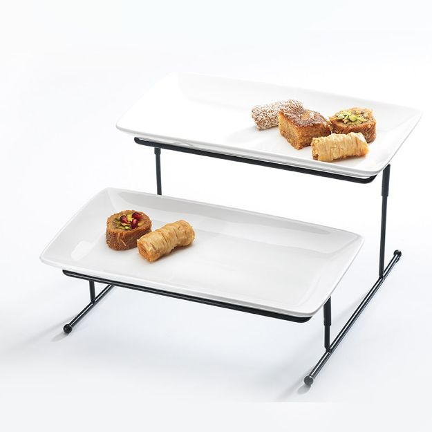 Picture of SYMPHONY 4440 TRES GOURMET DOUBLE RECTANGLE PLATE WITH RACK