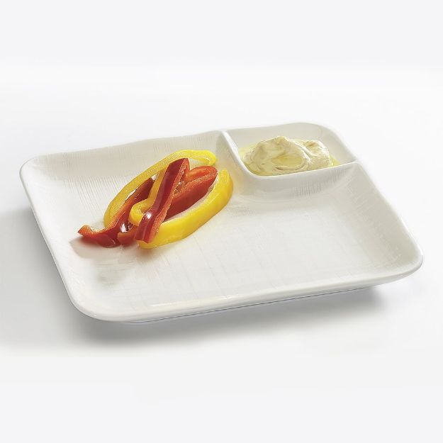 Picture of SYMPHONY 7412 LINEN 2 DIVISION SQUARE DISH 