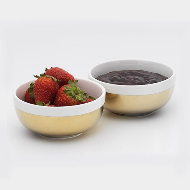 Picture of SYMPHONY 8003 ADORN 2PC DIP BOWLS GOLD