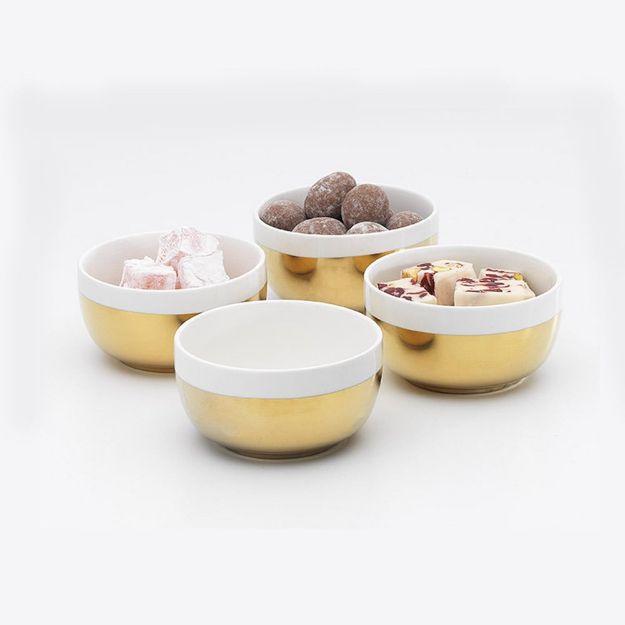 Picture of SYMPHONY 8004 ADORN 4PC SAUCE BOWL GOLD
