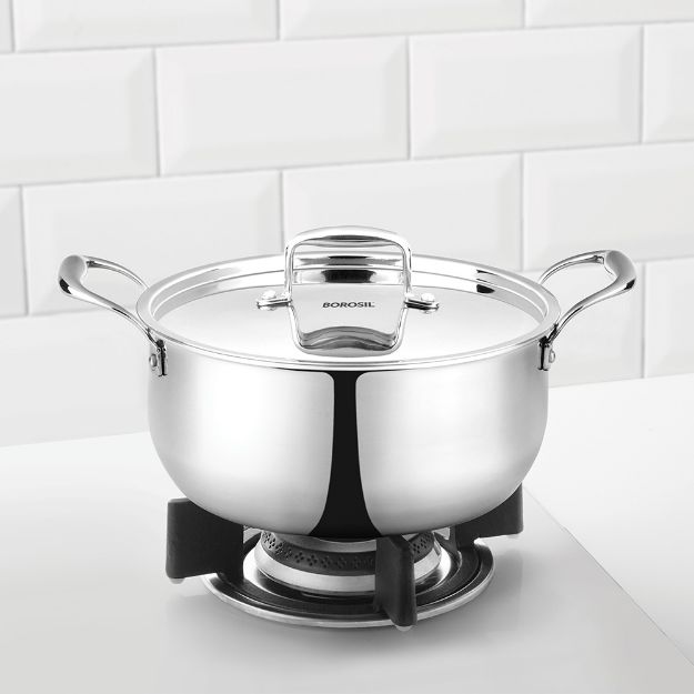 Picture of BOROSIL TRI-PLY STAINLESS STEEL CASSEROLE 18CM WITH LID