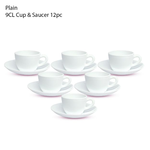 Picture of BOROSIL PLAIN CUP & SAUCER SET 9CL 12 PIECE