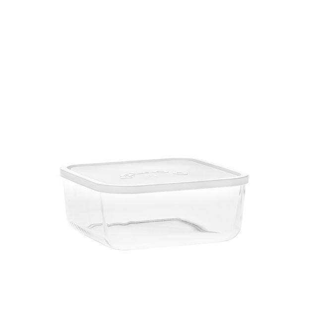 Picture of BORGONOVO 3423E IGLOO SQUARE BOWL WHITE LID 18CM
