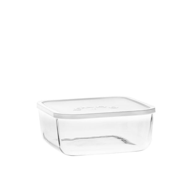Picture of BORGONOVO 3636E IGLOO SQUARE BOWL WHITE LID 22CM